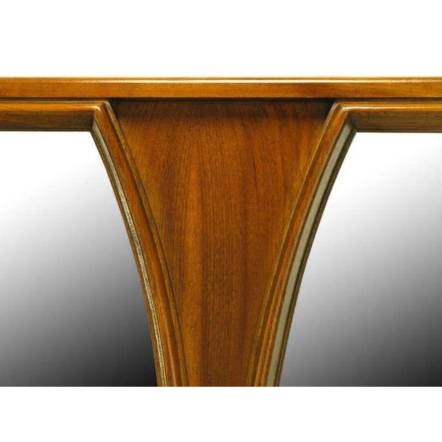 Modern Walnut Double Barrel Mirror For Sale - Image 4 of 7