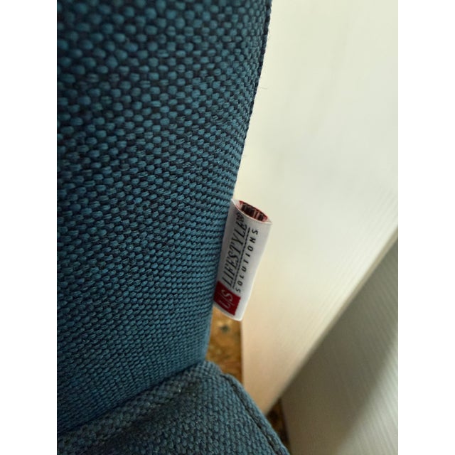 Late 20th Century Lifestyle Solution Lilith Lounge Chair, Teal For Sale - Image 5 of 12
