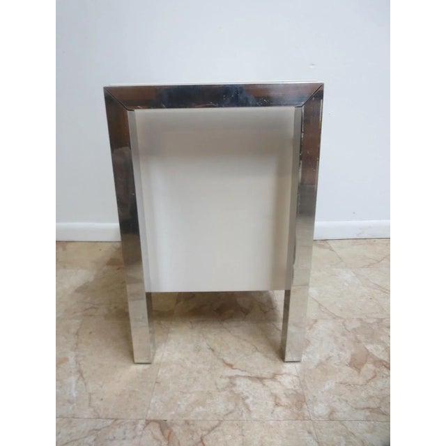 Milo Baughman for Thayer Coggin Aluminum Nightstand For Sale - Image 5 of 9