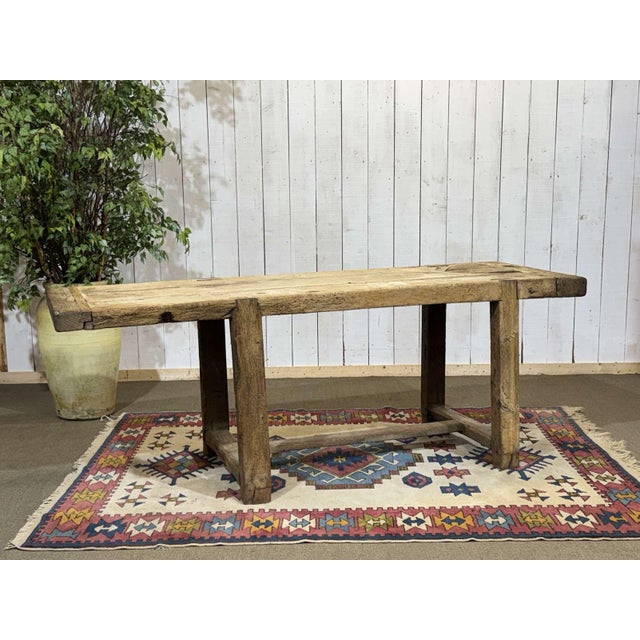 Brown Vintage Raw Oak Carpenters Workbench, 1930s For Sale - Image 8 of 18