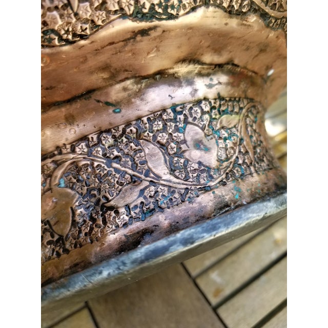 Antique Copper Pakistani Large Curry Pot For Sale - Image 9 of 12