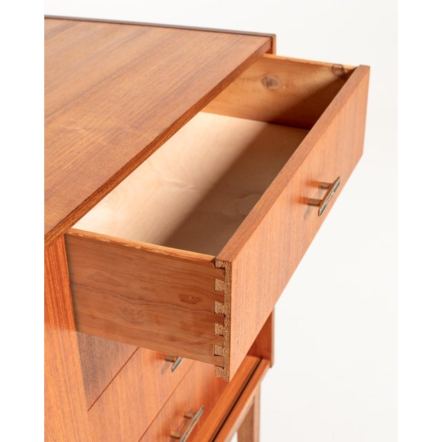 Brown Vintage Scandinavian Teak Sideboard, 1950s For Sale - Image 8 of 11