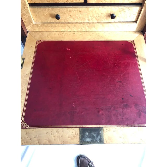 French Empire Mahogany Secretaire or Secretary Chest or Biedermeier Drop Front Desk For Sale - Image 13 of 14