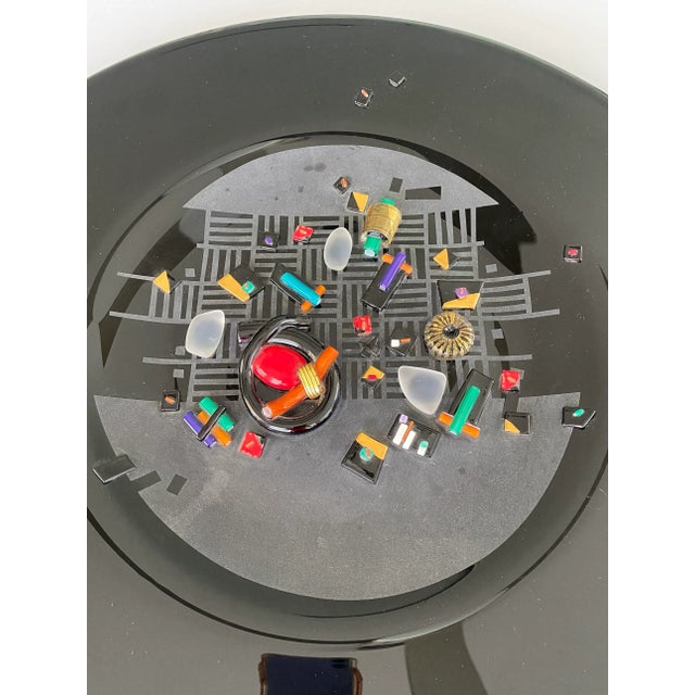 Postmodern, unique very large art glass by noted glassmaker David Garcia. Signed and dated on front Note applied...