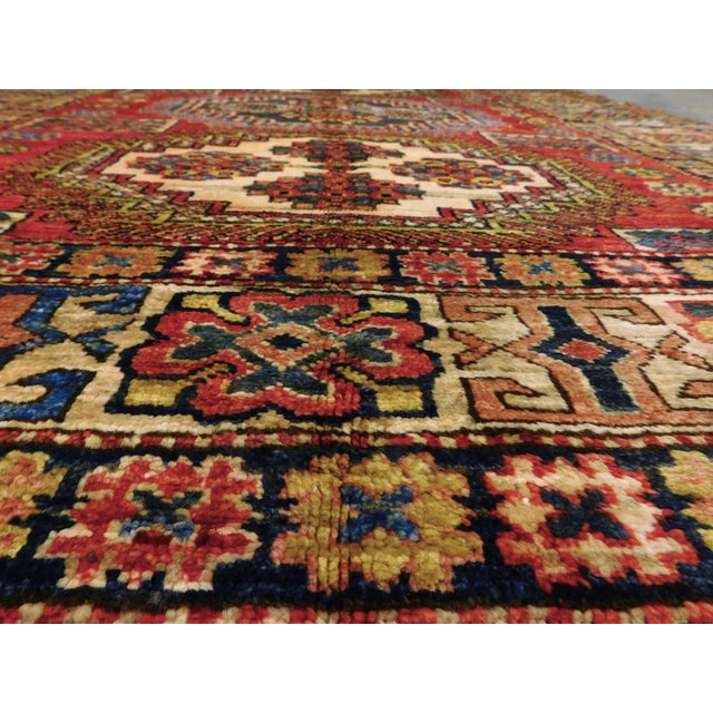Vintage Hand Knotted Vegetable Dye Royal Choi Afghan Area Rug. 5'2"x 6'4" For Sale - Image 11 of 15
