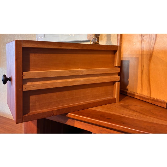 Vintage Amish Solid Cherry Tall Chest of Drawers c.1980 For Sale - Image 10 of 13