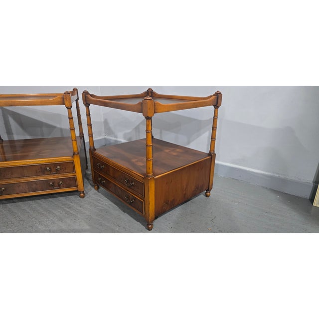 Vintage Yew Side Tables, 1920, Set of 2 For Sale - Image 6 of 13