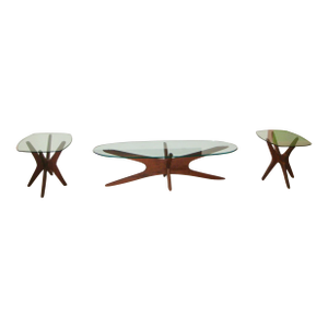 Adrian Pearsall for Craft Associates Midcentury Jacks Coffee and Two End Tables