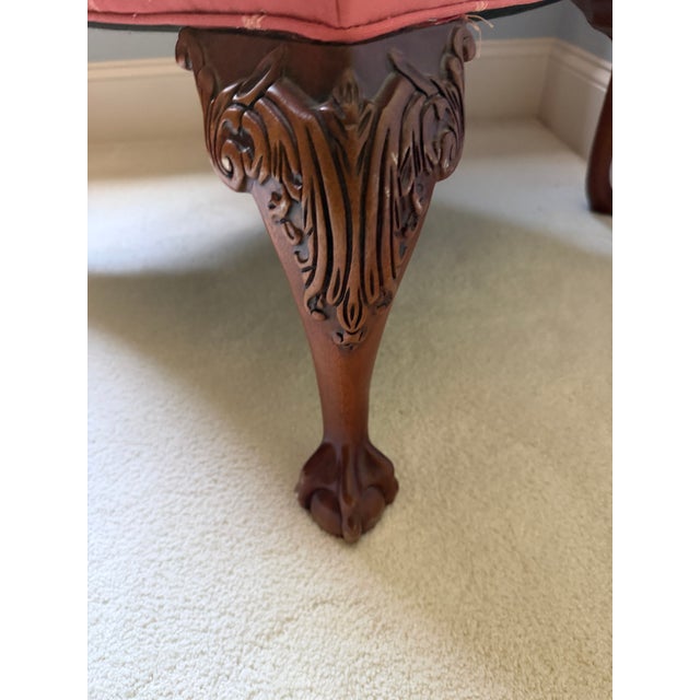 Hickory Chair Furniture Company Pair of 2 Hickory Chair Gainsborough Mahogany Armchairs 1995 For Sale - Image 4 of 9
