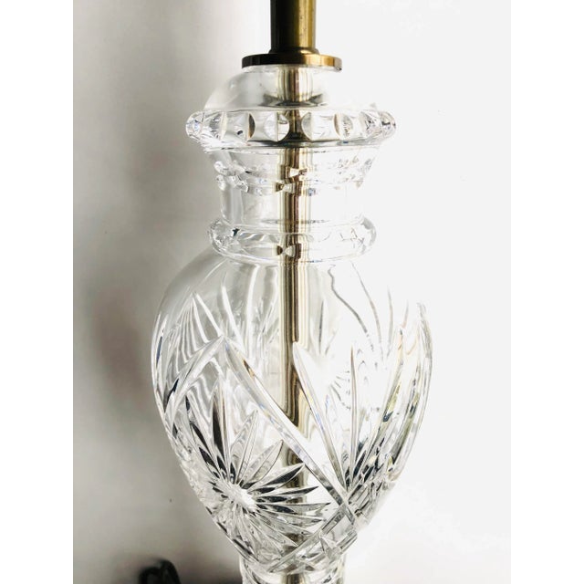 Vintage Hand Cut Crystal Table Lamp 16.5” top of Crystal; 5.5” body; 6” base, No harp ,No shade , working condition. no...