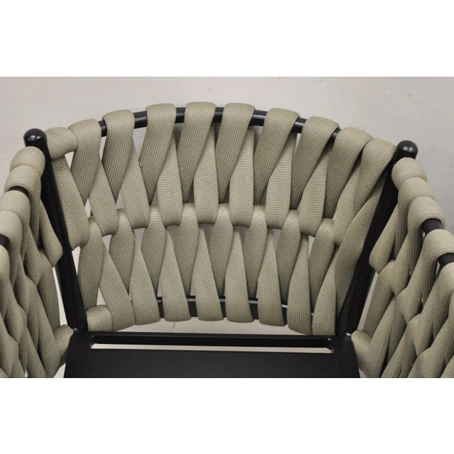 Rove Concepts Pierre Outdoor Dining Chair Aluminum Frame Woven Design - A Pair For Sale - Image 9 of 12