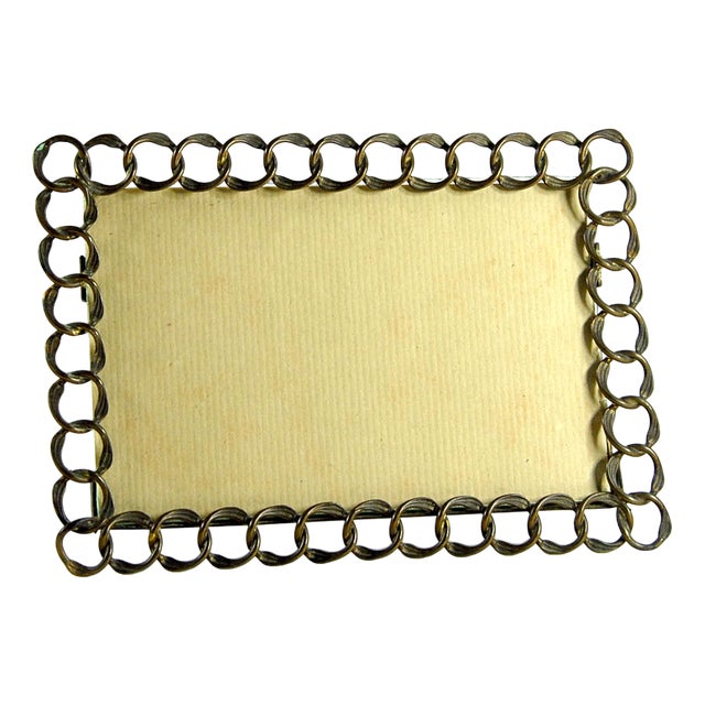 Vintage Brass Bronze Photo Frame For Sale