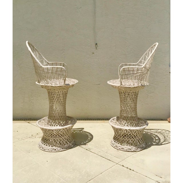 Mid-Century Modern Mid 20th Century Mid Century Swivel Bar Stools Russell Woodard Style - a Pair For Sale - Image 3 of 12