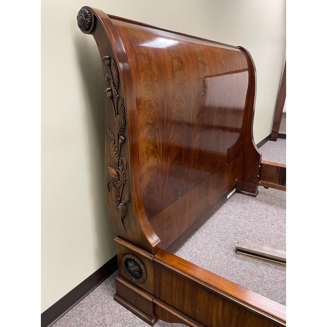 Ralph Lauren by Henredon Carved Mahogany Queen Sleigh Bed Chairish