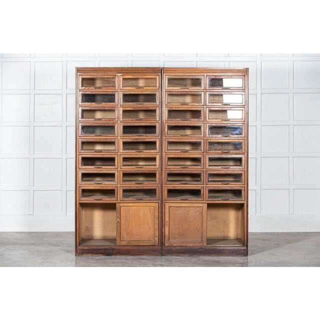 Large English Oak Haberdashery Cabinet, 1930s For Sale - Image 6 of 18