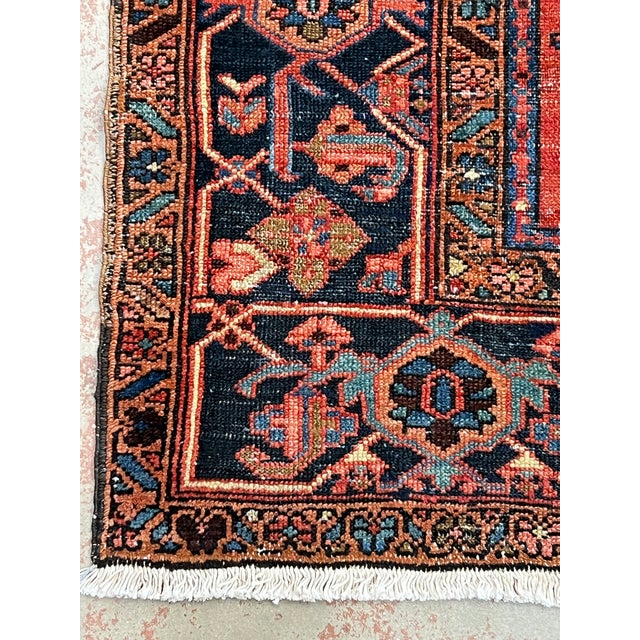 1970s Antique Persian Karajeh Wool Rug 4’8” X 5’11” For Sale - Image 5 of 6