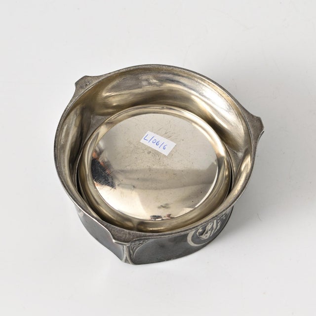 Gray Art Nouveau Silver-Plated Bowl from WMF, 1890s For Sale - Image 8 of 11