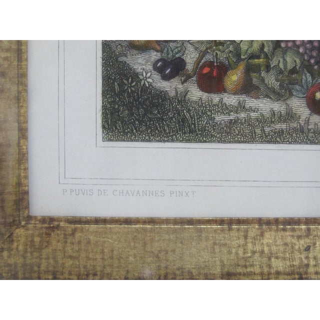 After Pierre Puvis De Chavannes Adrien Nargeot Framed 19thc Autumn Print For Sale - Image 4 of 8