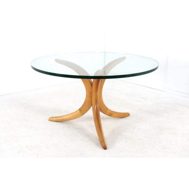 Coffee Table with Boomerang Legs and Glass Top from Alma Möbel, 1960s For Sale - Image 12 of 13
