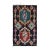 Vintage Moroccan Rug in Black With Geometric Medallions, From Rug & Kilim For Sale