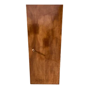 Industrial Walnut Interior Door With Brass Hinges