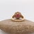 Metal Ruby Ring With Earth Mined Diamonds Halo: Solid 14k Gold, Round 9mm, Size 6.75 For Sale - Image 7 of 9