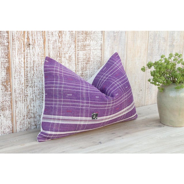 Vintage Lumbar Boho Kantha Pillows For Sale In Los Angeles - Image 6 of 10