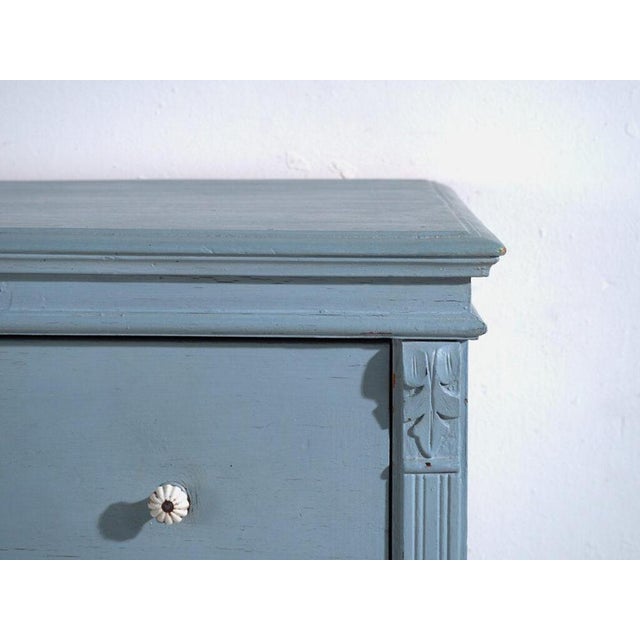 Wood Antique Blue Chest of Drawers by Amaru For Sale - Image 7 of 12