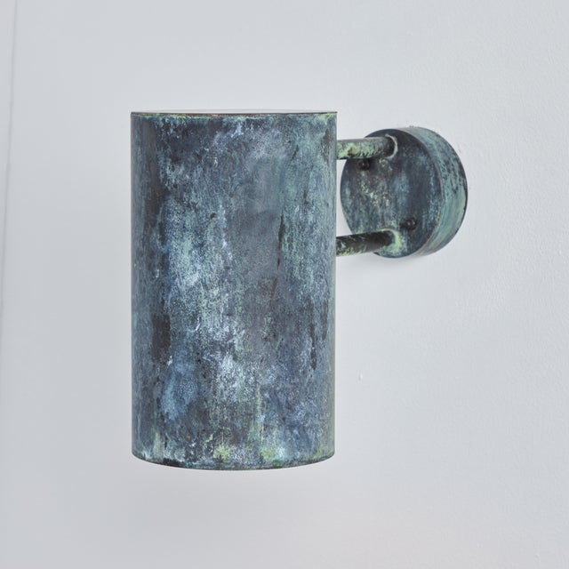 Metal Large Hans-Agne Jakobsson C 627 'Rulle' Darkly Patinated Outdoor Sconce For Sale - Image 7 of 9