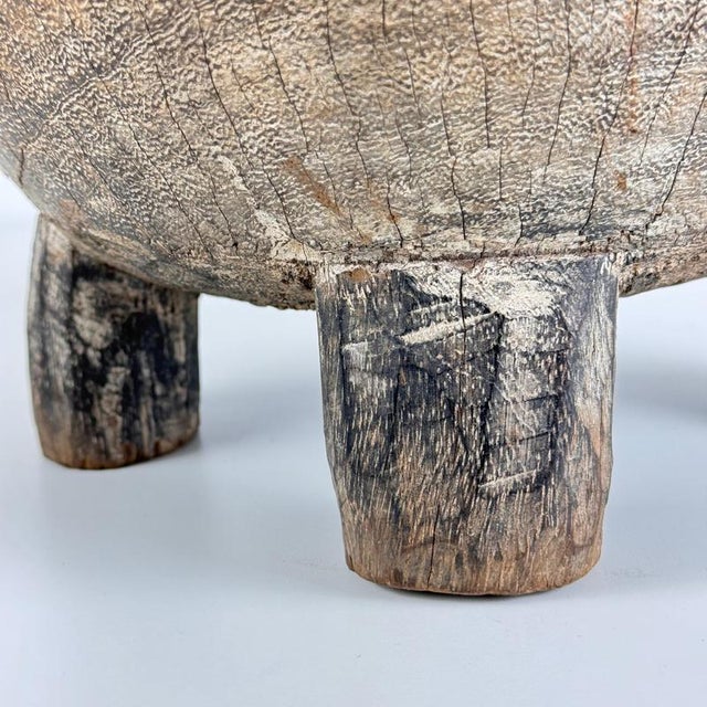 Rustic Hand-Carved Oak Mortar, Late 1920s For Sale - Image 11 of 18