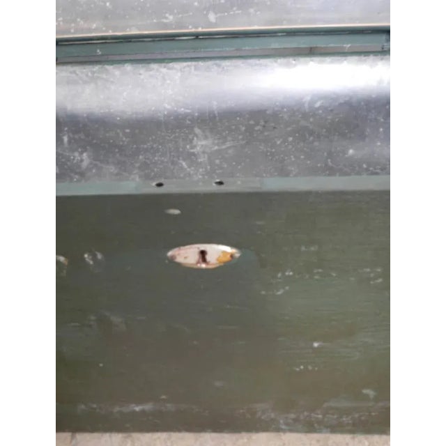 Vintage Black Wooden Trunk, 1940s For Sale - Image 10 of 11