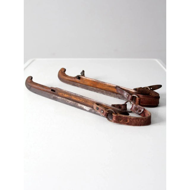 Antique J Noorman Denham Ice Skates For Sale - Image 13 of 13