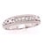 18 Karat White Gold and Diamond Wedding Band Bridal Ring, Size 6.5 For Sale In New York - Image 6 of 7