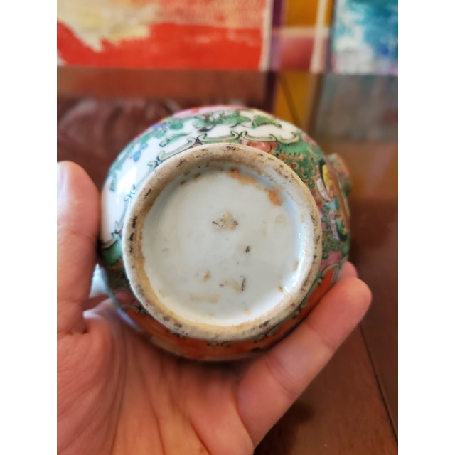 Antique Chinese Porcelain Creamer with Enamel For Sale In Boston - Image 6 of 6