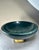 Metal Contemporary Green Marble Bowl on Brass-Cladded Base -Ralph Lauren-. For Sale - Image 7 of 9