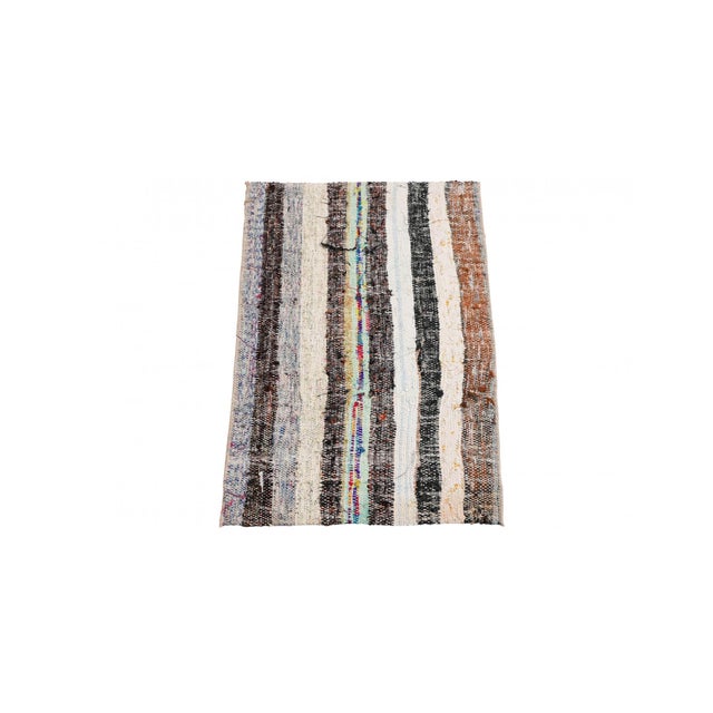 Decorative vintage mini rag rug from Adana region of Turkey. Approximately 45-55 years old. In very good condition. Rare...