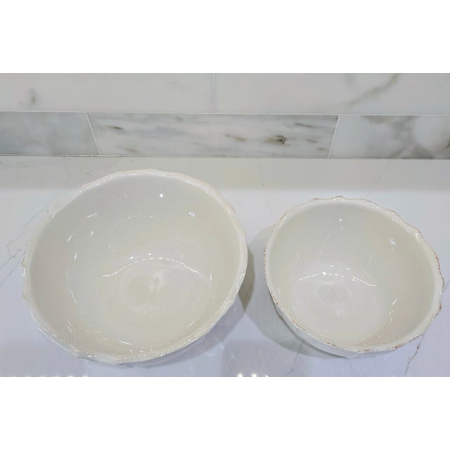 1990s Blanc D’Ivoire Paris White Fluted Bowls – Pair of 2 For Sale - Image 9 of 12