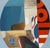 Max Papart (French, 1911-1994), "Blue No. 2", Oil on Canvas, signed lower center, titled verso, unframed. 25.75" H x 21.5"...