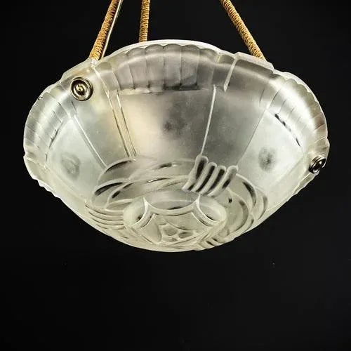 Art Deco Ceiling Lamp from Sabino Paris, 1930s For Sale - Image 4 of 13