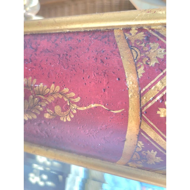 Monumental Red Gold Chinoiserie Wall Mirror by John Richard Collection For Sale - Image 9 of 10