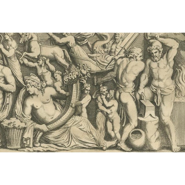 Early 18th Century After Bernard de Montfaucon, Double Bacchic Frieze, Classical Mythological Relief, 1721, Engraving For Sale - Image 5 of 11