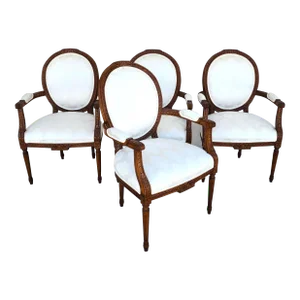 French Louis XVI Dining Chairs Set of 4