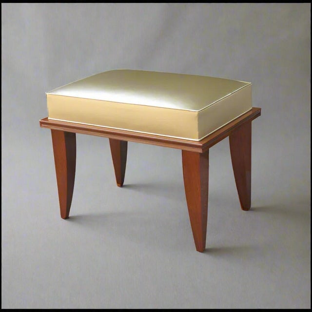 Modernist Bench in the style of Leleu For Sale In New York - Image 6 of 7