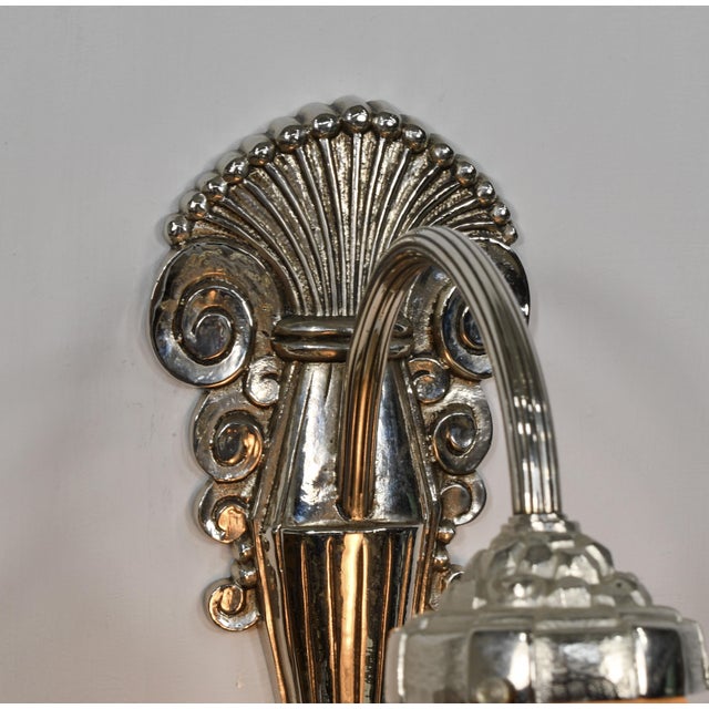 Single French Art Deco Wall Sconce by Muller Freres & A. Richard 1920s France For Sale - Image 10 of 13
