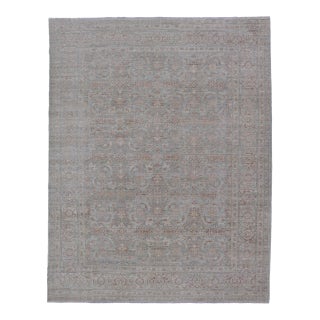 Hand-Knotted Muted Tabriz Rug by Keivan Woven Arts, 8'8" X 11'9" For Sale