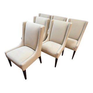 A. Rudin Custom No. 507 Upholstered Dining Chairs, a Set of 6 For Sale