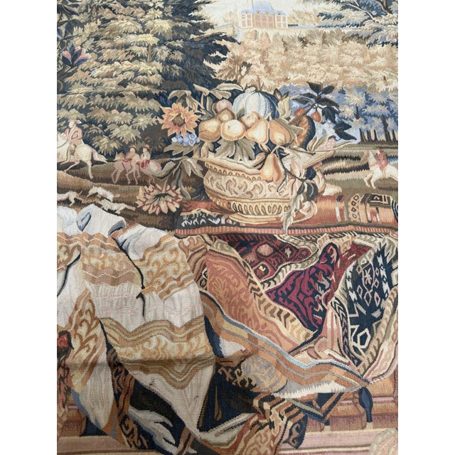 French Circa 2000s Vintage French Style Tapestry - 5'8" × 5'0" For Sale - Image 3 of 8