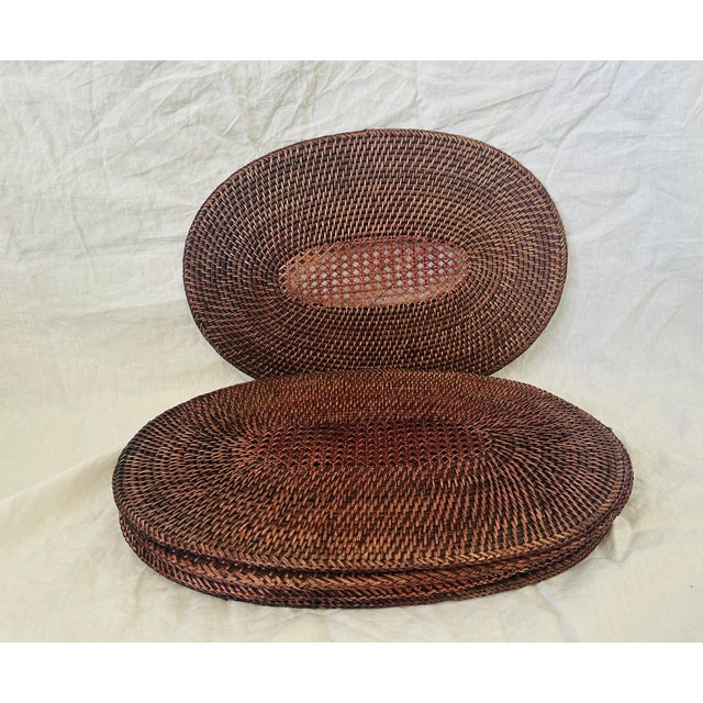 2020s Set of 6 Rattan Placemats For Sale - Image 5 of 7