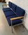 Mid-Century Vintage Chrome Three Seat Airport Bench For Sale In New York - Image 6 of 14