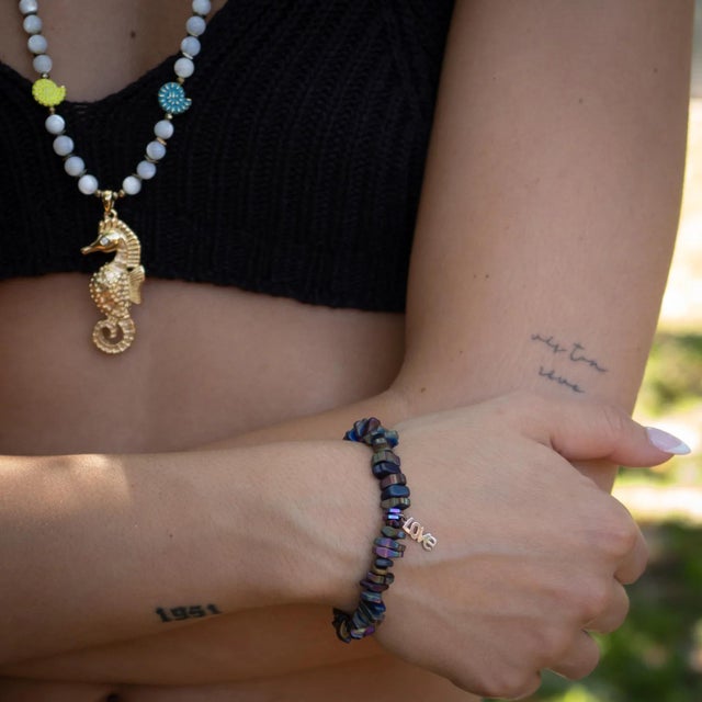 Colorful Energy Hematite Love Charm Bracelet Infused with vibrant color and heartfelt meaning, our Colorful Energy...